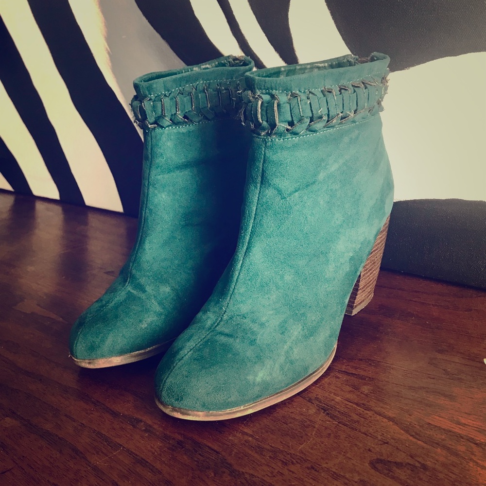 Green Distressed O’Neil Taylor Booties